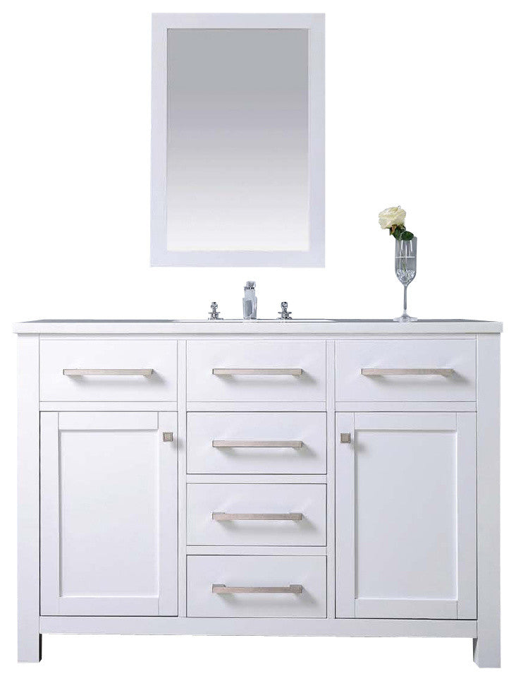 Dawn Vanity Set, Pure White