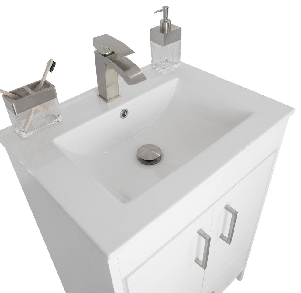 Skylar 24" Single Sink Freestanding Bathroom Vanity Set, White