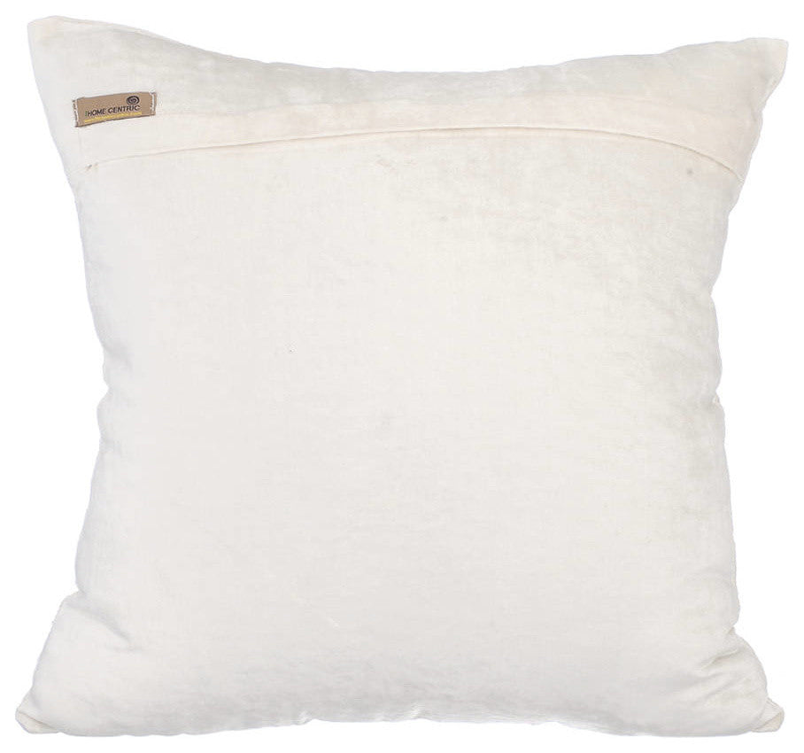 White Decorative Pillow Covers 24"x24" Velvet, Sharing My Charm