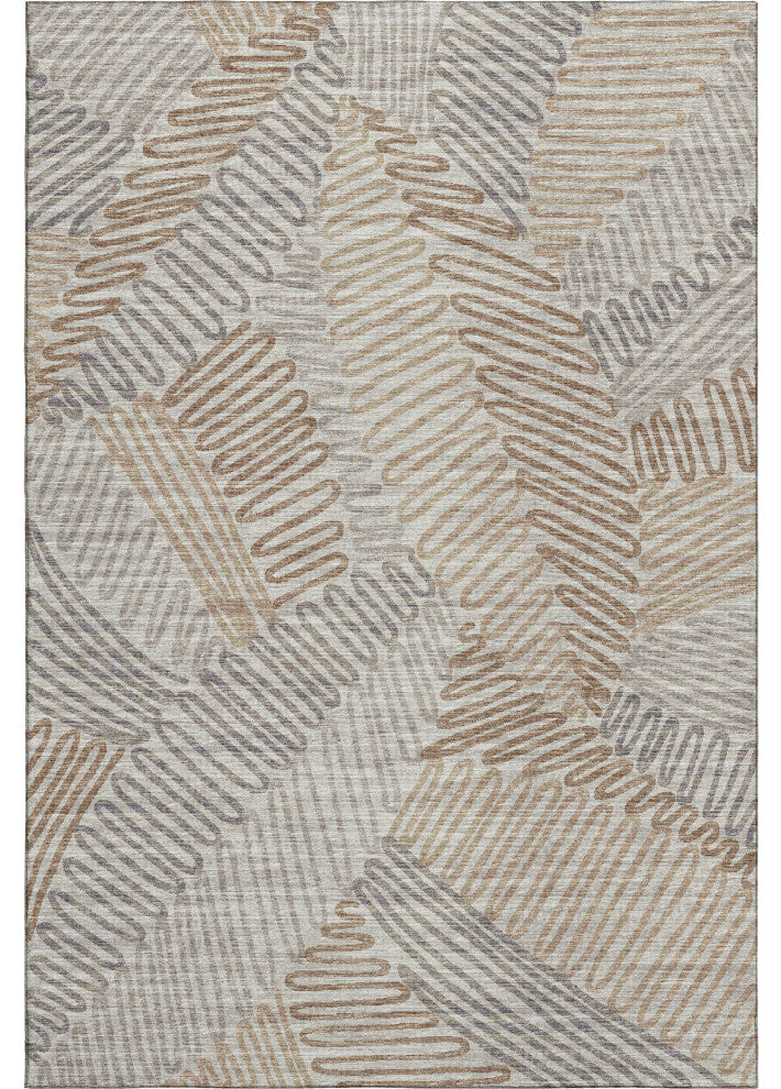 Addison Premium Washable Mayfield AMF117 Neutral 5' x 7'6" Rug