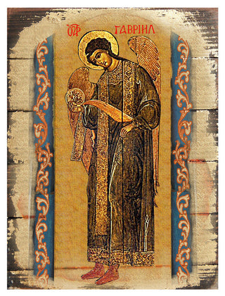 Icon Saint Gabriel The Archangel Icon Wooden, 16 Inch