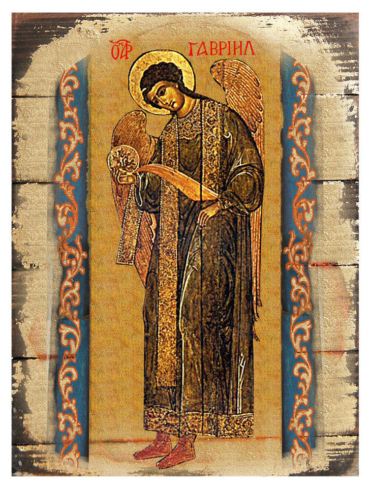 Icon Saint Gabriel The Archangel Icon Wooden, 16 Inch
