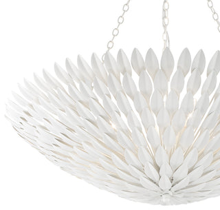 Broche 8-Light Matte White Chandelier