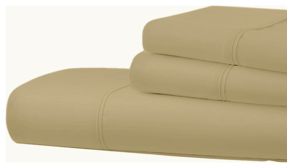Bluff City Bedding, Bamboo Comfort 3-Piece Bedding, Twin, Cream