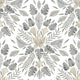 Gray & Taupe Gray Cat Coquillette Tropical Peel & Stick Wallpaper
