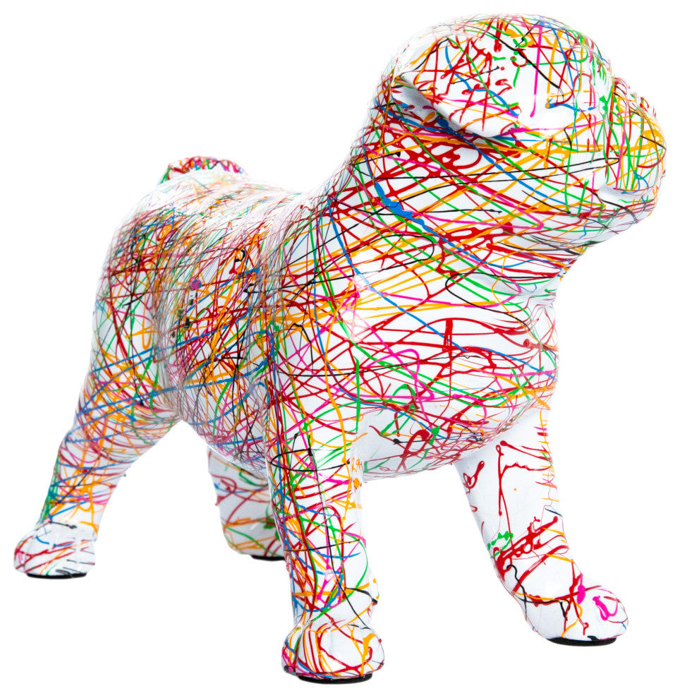 Interior Illusions Plus Expressionist Standing Bulldog , 9" Long