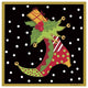 "The Night Before Chrsitmas III" Digital Paper Print by Farida Zaman, 26"x26"