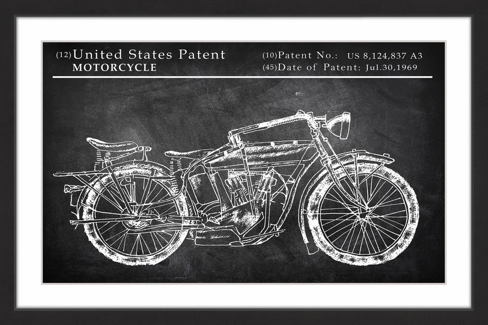 "Triumph Speed Twin" Framed Painting Print, 30"x20"