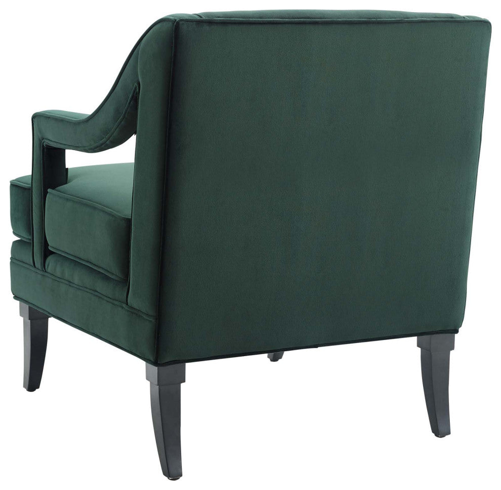 Sofa Armchair Set, Set of 2, Green, Velvet, Modern, Mid Century Hotel Lounge