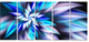 Dancing Light Blue Flower Petals, Floral Canvas Art Print, 60"x28", 5 Panels