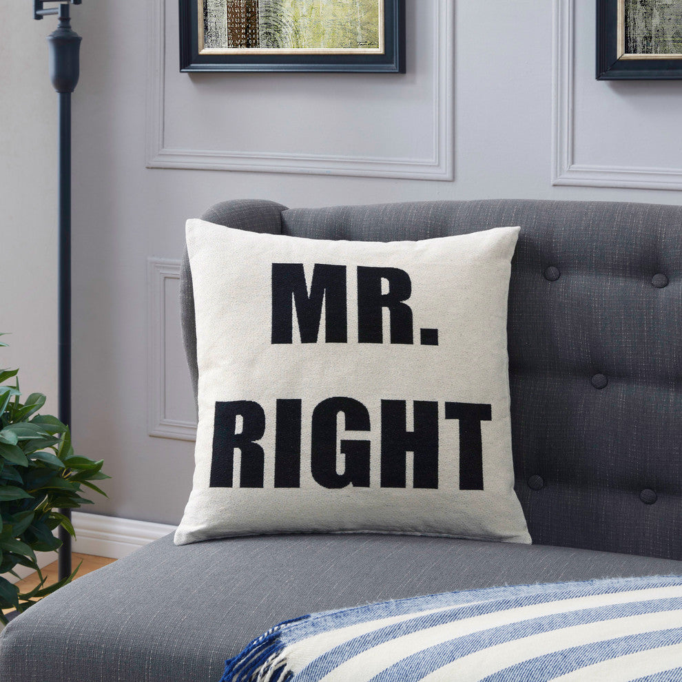Mr. Right Decorative Throw Accent Pillow