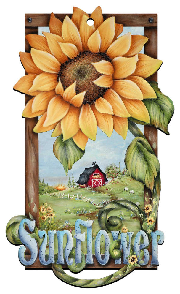 Sunflower Wooden Ornament