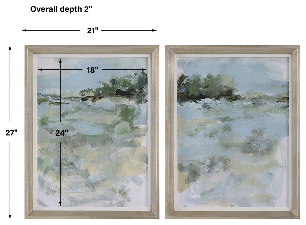 Uttermost Far Away View Framed Prints, Set/2