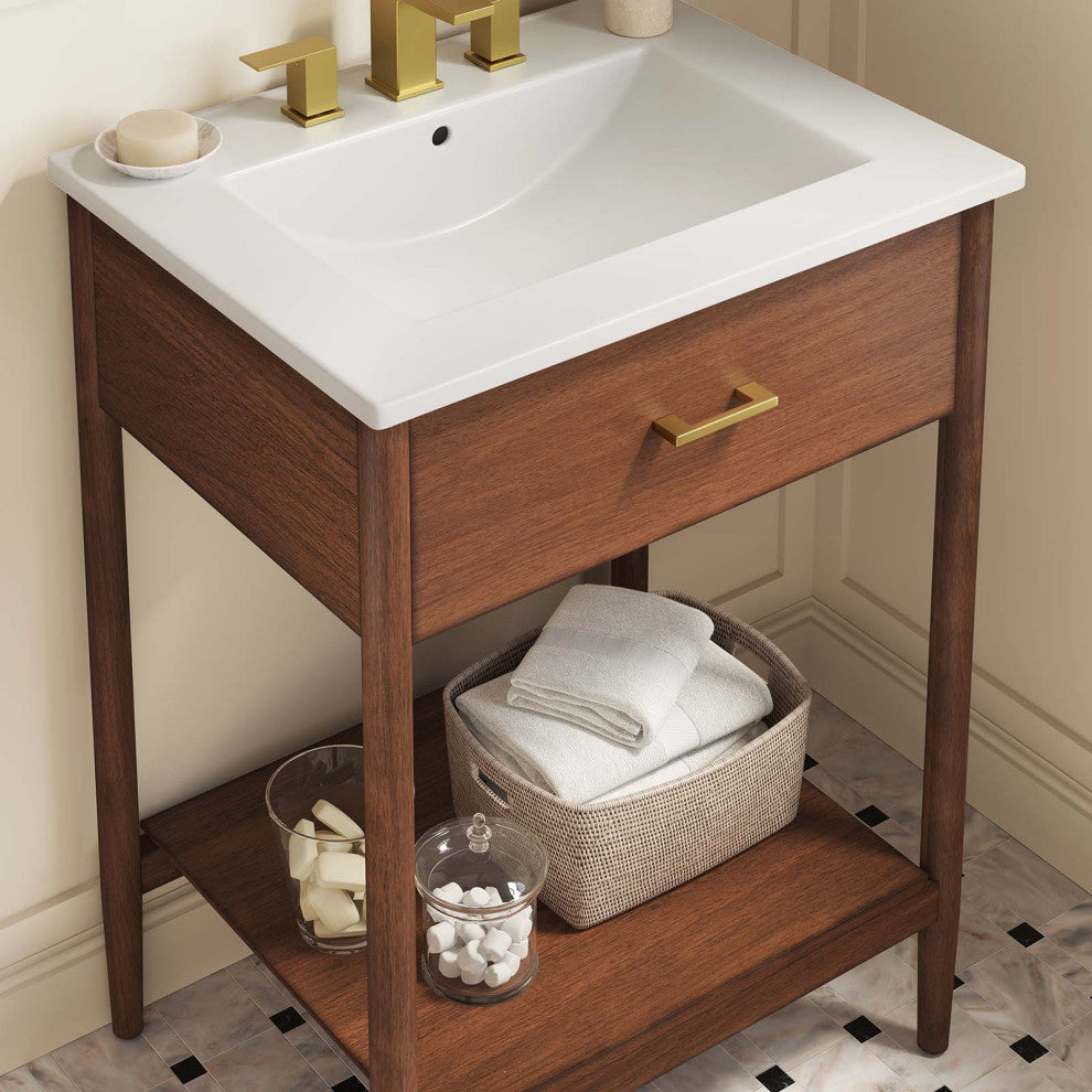 Zaire 24" Bathroom Vanity - Walnut White