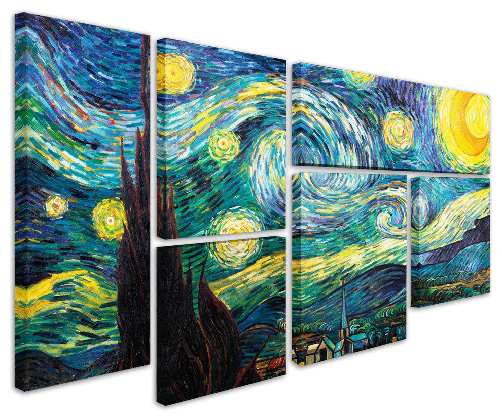 'Starry Night' Multi-Panel Canvas Art Set by Vincent van Gogh