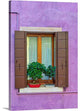 "Violet window in Venice" Wrapped Canvas Art Print, 32"x48"x1.5"