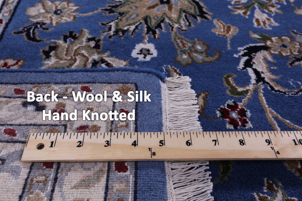 8' 0" X 16' 0" Persian Nain Handmade Wool & Silk Rug - Q14889