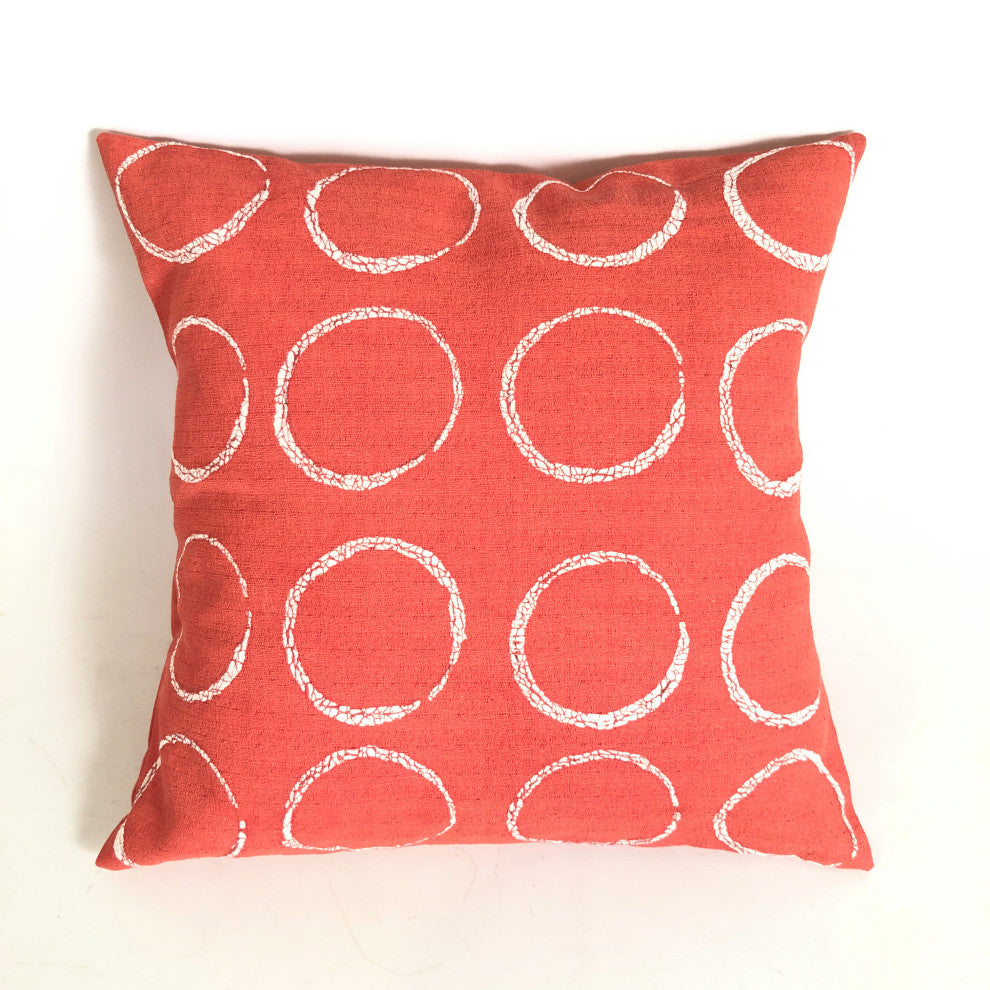 Sadza Circles Pillow Madagascar Coral