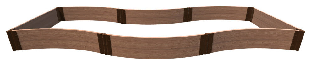 Classic Sienna 'Lazy Curve' - 4' X 12' X 11" Raised Garden Bed - 1" Profile