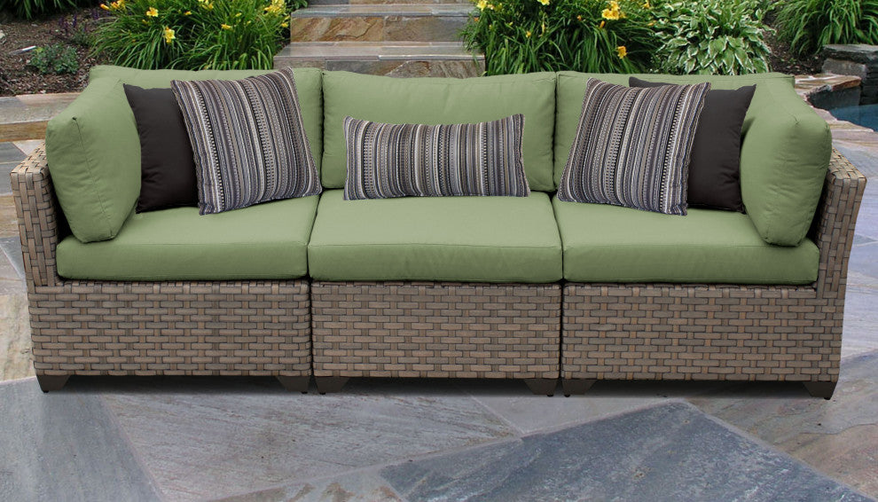 Monterey 3 Piece Outdoor Wicker Patio Furniture Set 03b