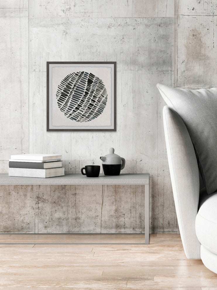 "Marked Sphere" Framed Painting Print, 24"x24"