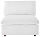 Sofa Middle Chair, Velvet, White, Modern, Living Lounge Hotel Lobby Hospitality