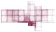 Purple Bat on Rader Screen, Abstract Canvas Art Print, 60"x32", 5 panels