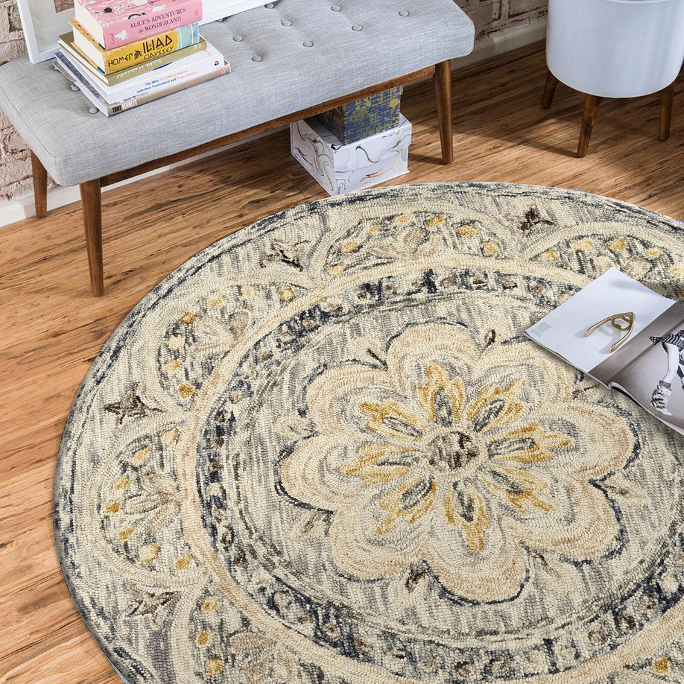 Summer Petals Area Rug, 4' Round