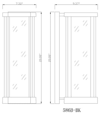 Z-Lite 586B Glenwood 20" Tall Outdoor Wall Sconce - Black