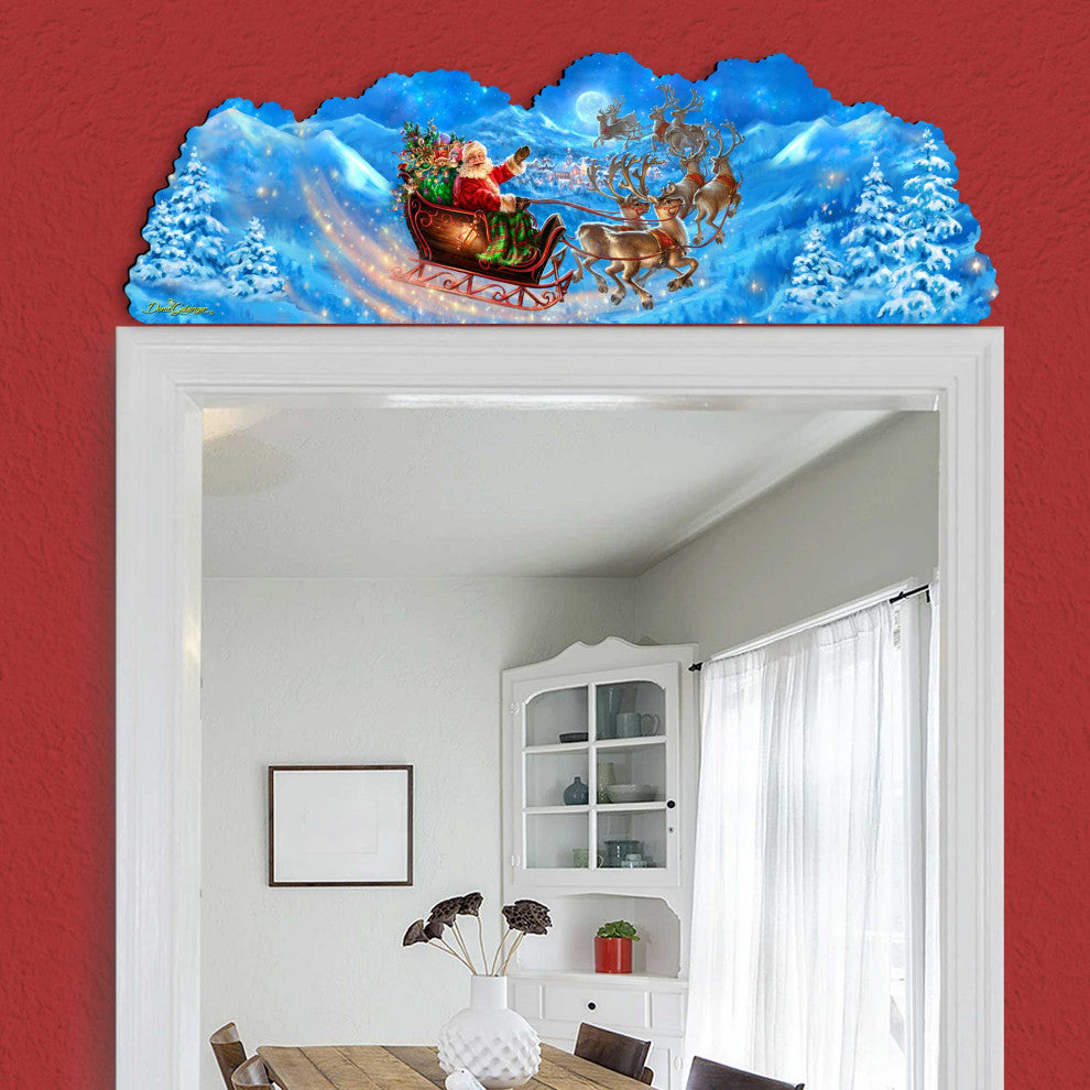 Magic Flight Santa Over the Door Home and Outdoor Decor by Dona Gelsinger
