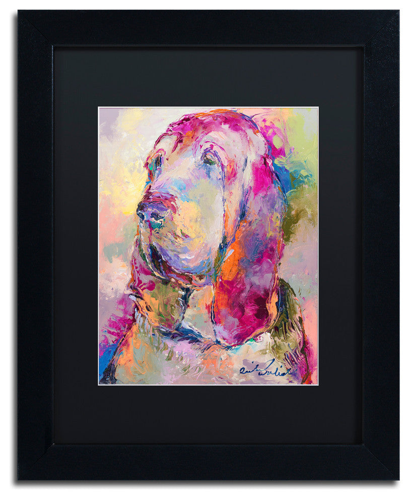 "Blood Hound " by Richard Wallich, Matted Framed Art