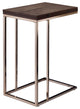 Snack Table With ExpandableTop, Chestnut and Chrome