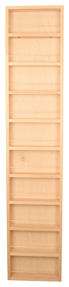 Citrus On the Wall Spice Rack 69"h x 14"w x 3.5"d, Unfinished