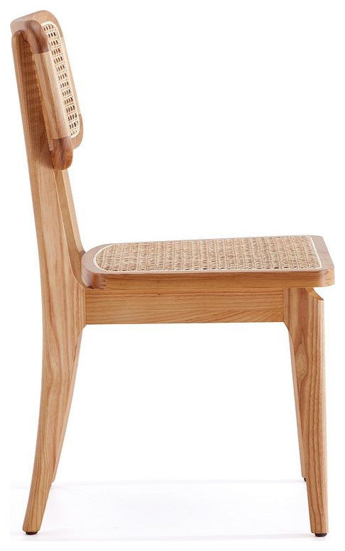 Manhattan Comfort Giverny Dining Chair, Nature, Set of 4