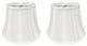 Royal Designs Modified Bell Lamp Shade, White, 9x14x10.5, Set of 2