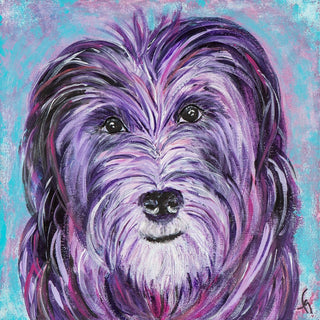 "Mala" Painting Print on Wrapped Canvas, 24"x24"