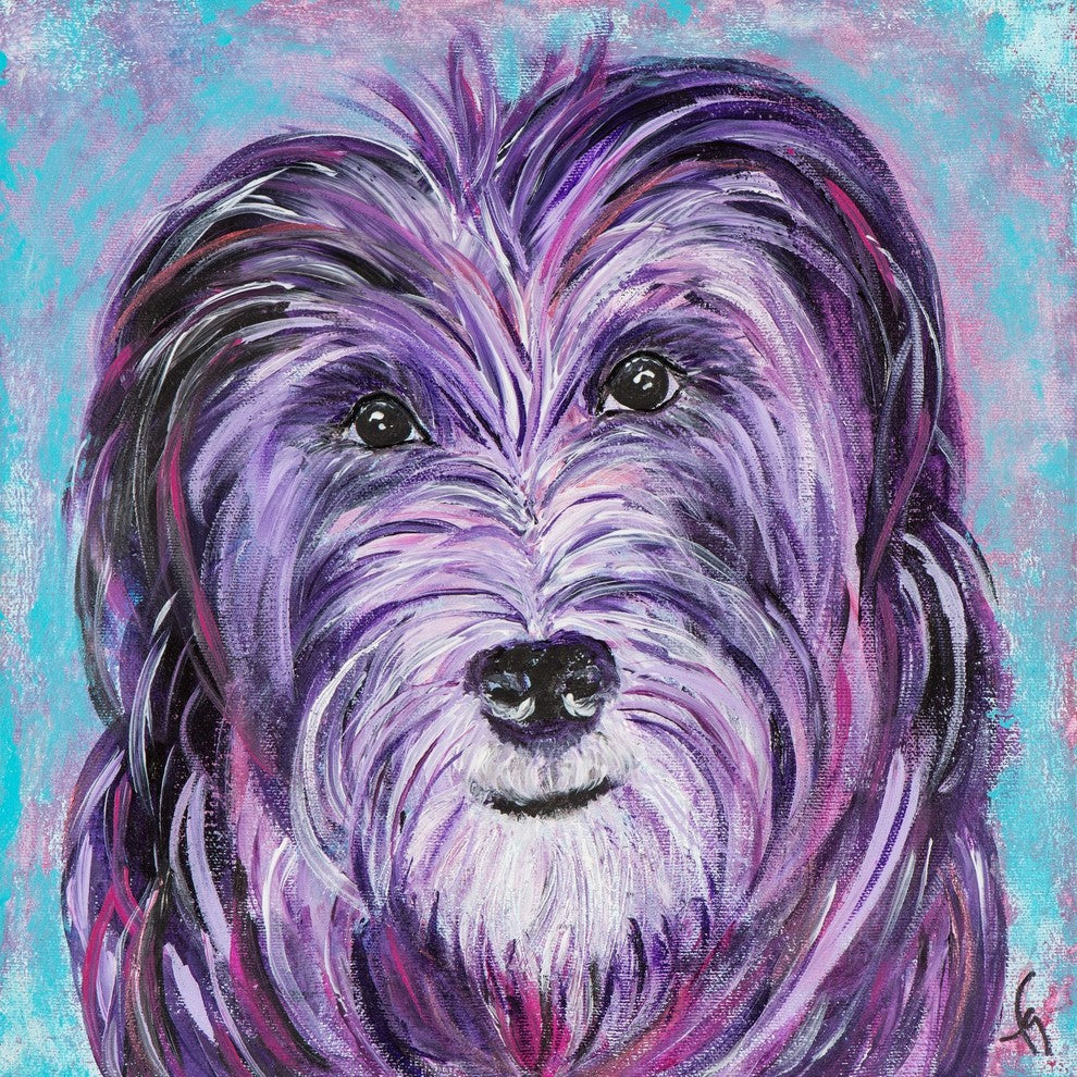 "Mala" Painting Print on Wrapped Canvas, 24"x24"