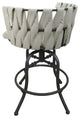 Metalona Swivel Counter Stool, White, Gray, 26"