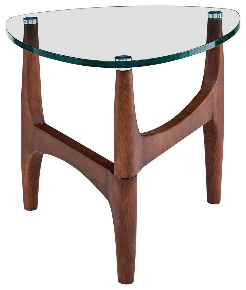 20" Clear Tempered Glass End Table