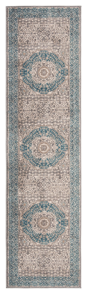 Safavieh Sofia Sof365A  Rug, Light Grey/Blue, 2'2"x22'0" Runner