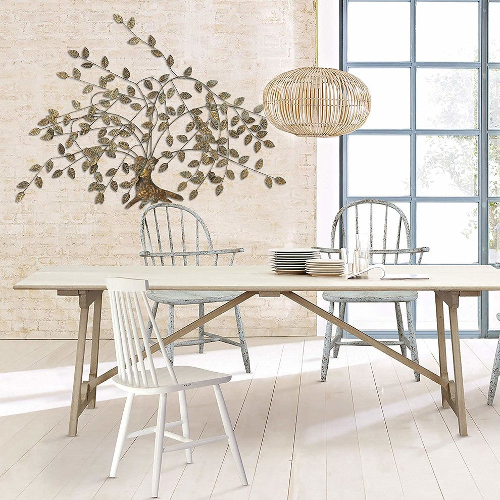 Leafy Branches Tree Wall Sculpture, 49.5 Inches