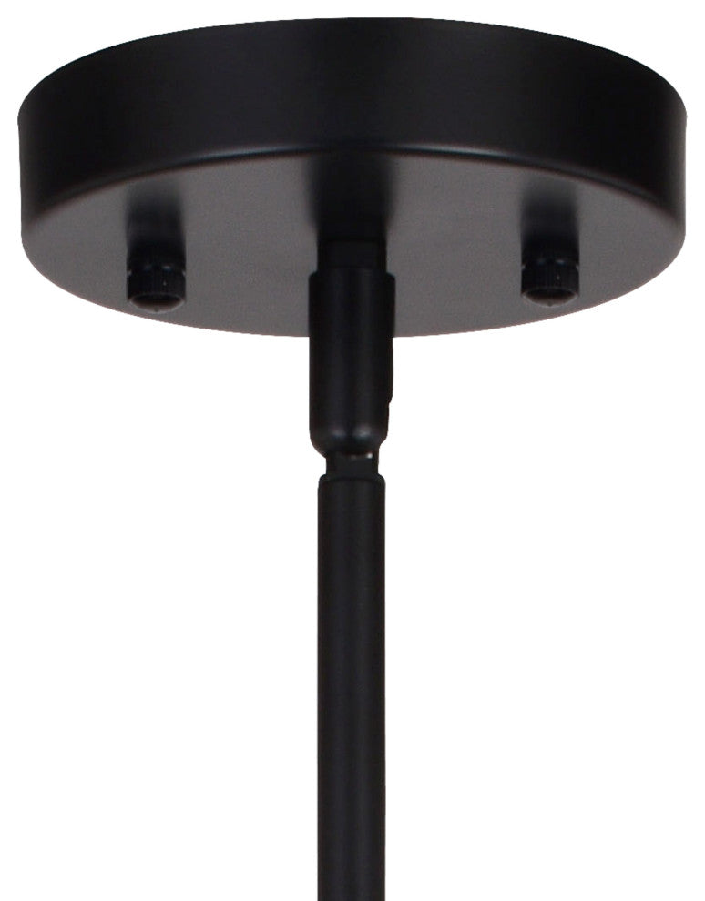 Rad 17.5" 4 Light Pendant Black and Natural Brass