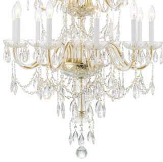 Crystorama Lighting Group 1155-CL-MWP Traditional Crystal 15 - Polished Brass