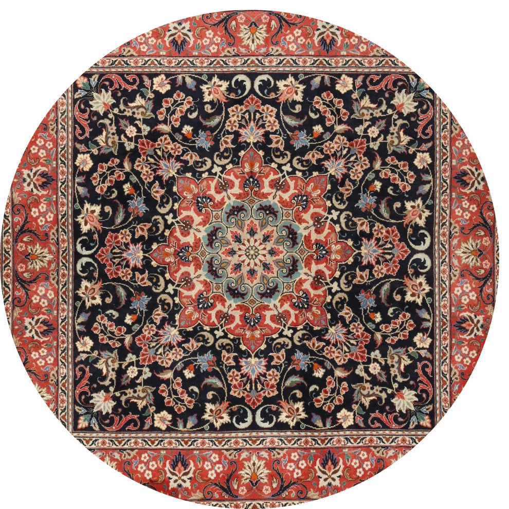 Ahgly Company Indoor Round Traditional Area Rugs, 4' Round