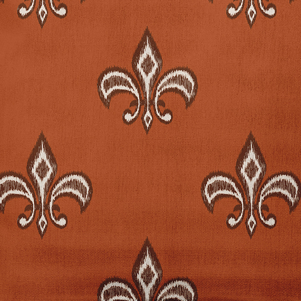16" x 16" Fleur de Lis Decorative Throw Pillow, Sienna
