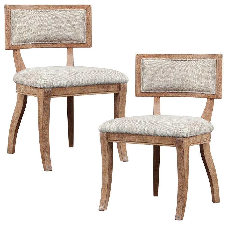 Madison Park Signature Marie Antique Farmhouse Dining Chair, Natural, Set of 2