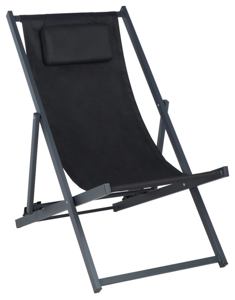 Safavieh Outdoor Camlin Set of 2 Sling Chairs Black