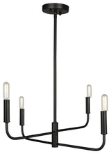 Catalina Chandelier, 4-Light, Matte Black