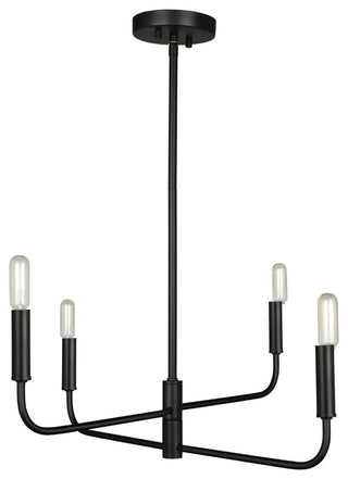 Catalina Chandelier, 4-Light, Matte Black