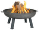 Sunnydaze Steel Colored Cast Iron Wood-Burning Fire Pit Bowl, 34"